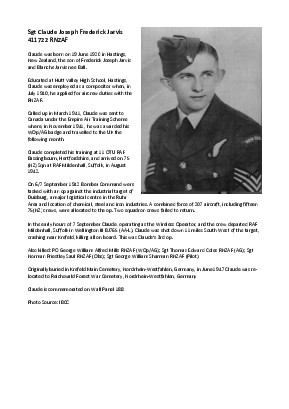 A preview of a PDF biography for Jarvis, Claude Joseph Frederick